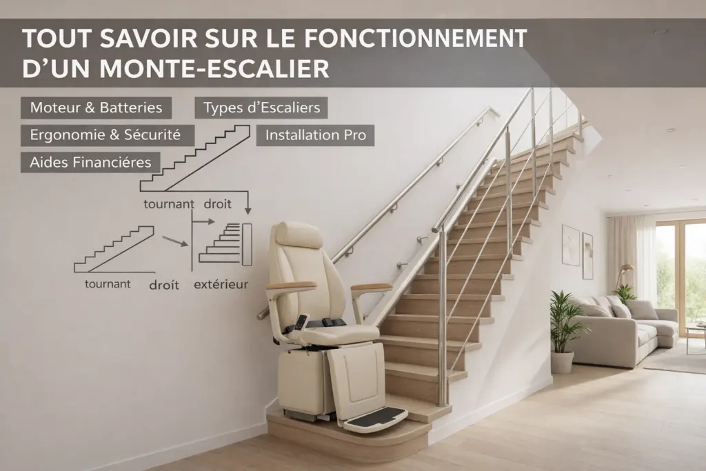 fonctionnement monte escalier en photo