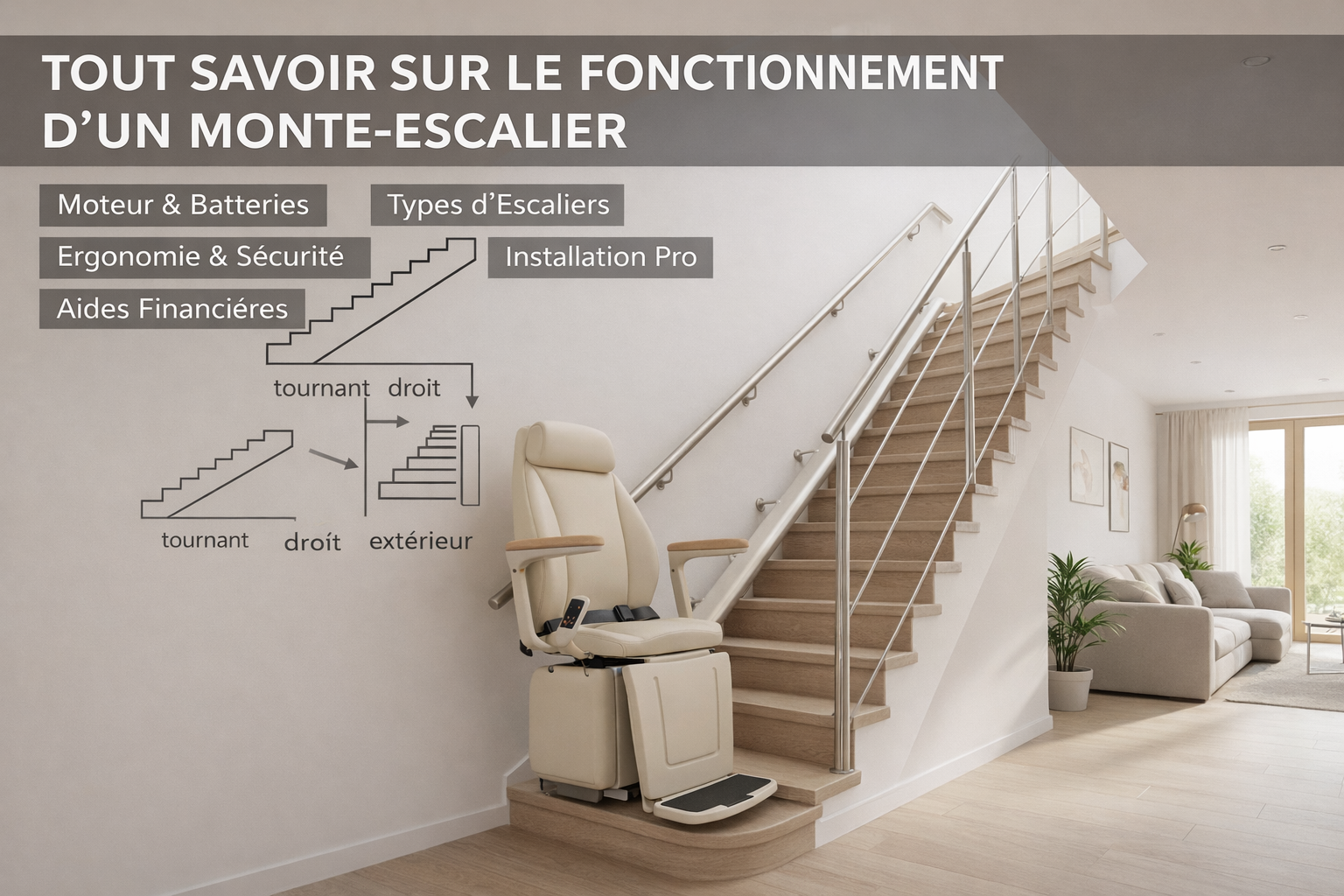 fonctionnement monte escalier en photo